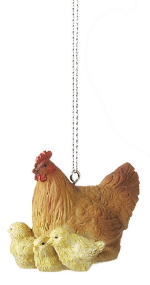 Farmhouse Chicken Ornament -  Rooster - Shelburne Country Store