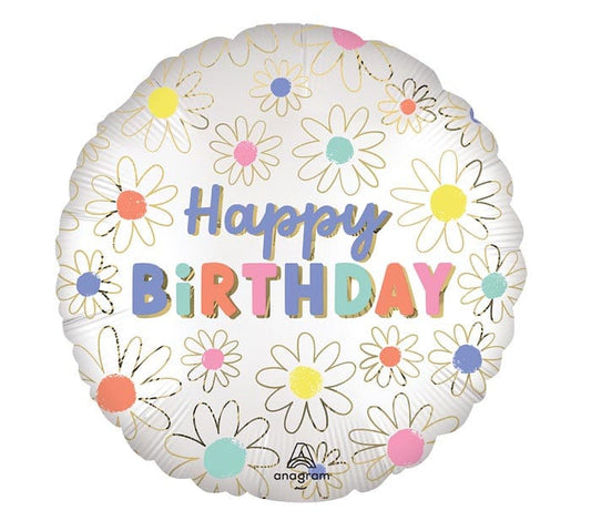 17" Happy Birthday Daisy Balloon - Shelburne Country Store