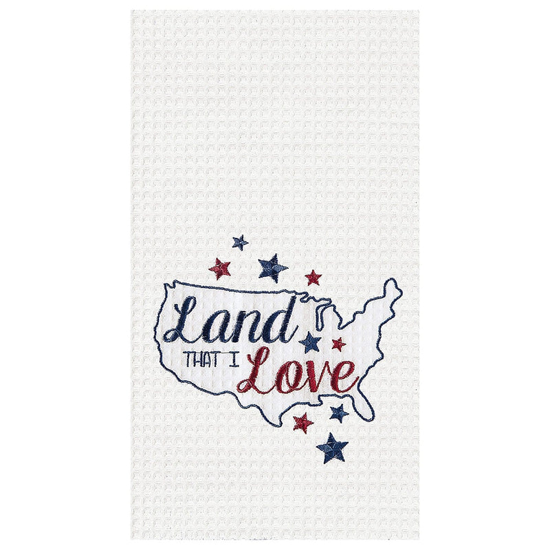 Land That I Love Waffle Towel - Shelburne Country Store
