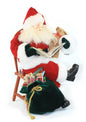 16 Inch Seated Santa reading a Book - Shelburne Country Store