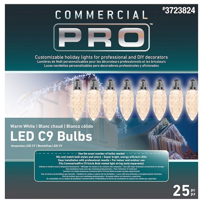 White LED C9 Light Bulbs - 25 Pack - Shelburne Country Store