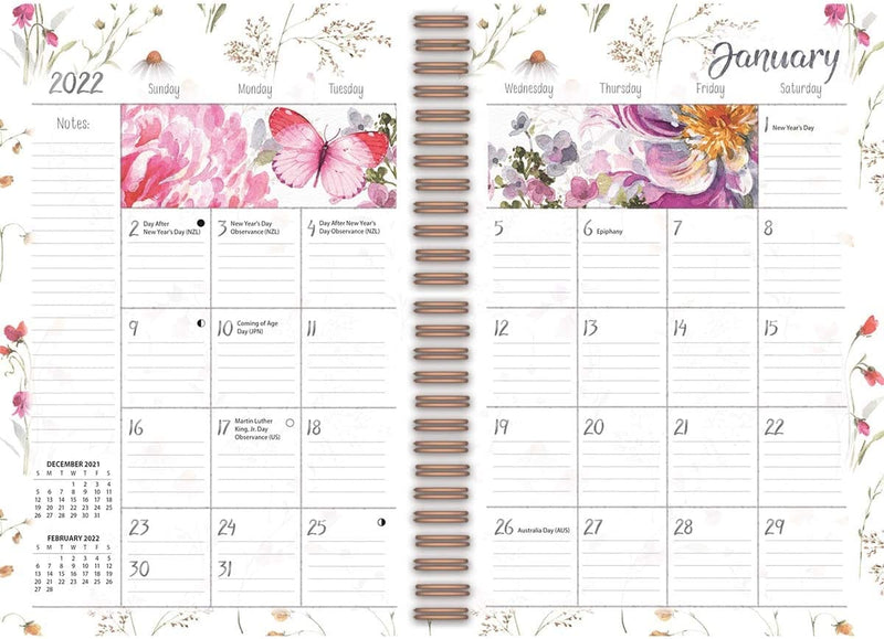 2022  Watercolor Seasons  Spiral Engagement Planner - Shelburne Country Store