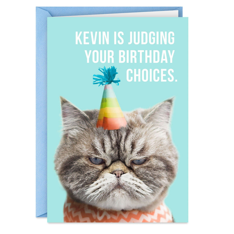 Judgmental Cat Funny Birthday Card - Shelburne Country Store