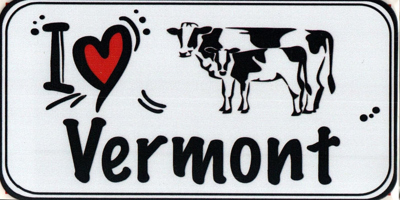 I Love Vermont Cow with Calf Magnet - Shelburne Country Store