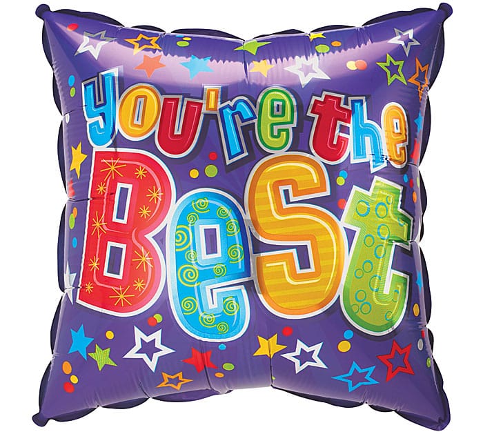 18" You're The Best Square Balloon - Shelburne Country Store
