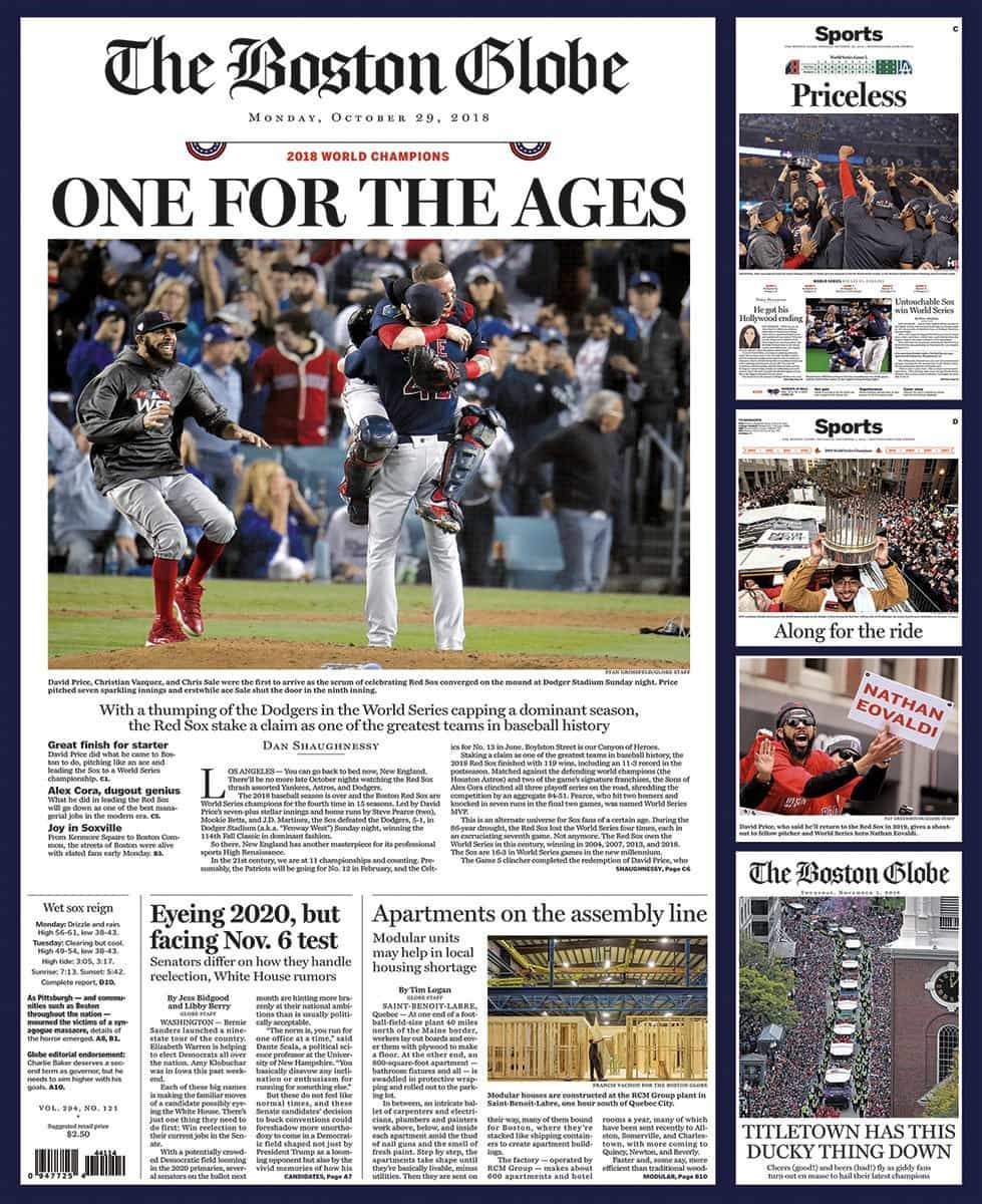 Boston Red Sox 2018 - 550 Piece Jigsaw Puzzle - Shelburne Country Store