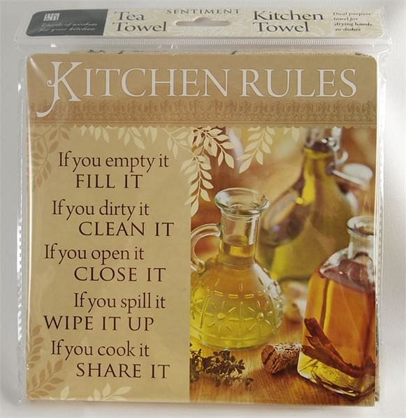 Kitchen Tea Towel - Kitchen Rules - Shelburne Country Store