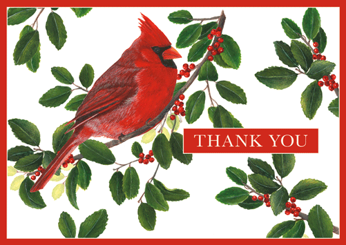 Winter Song Birds Thank You Notes - Shelburne Country Store