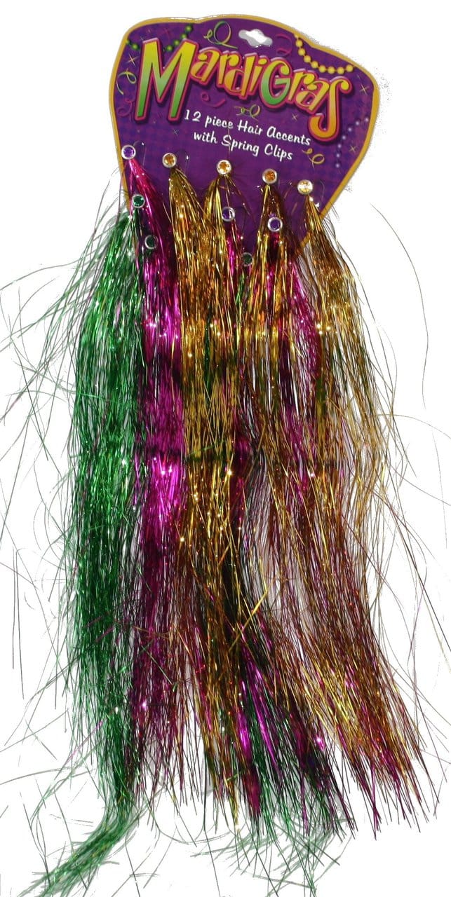 12 Pc Mardi Gras Hair Spring - The Country Christmas Loft