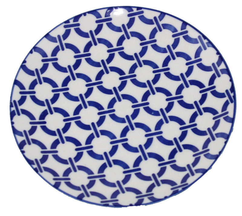 Blue Chainlink Canape Plate - Shelburne Country Store