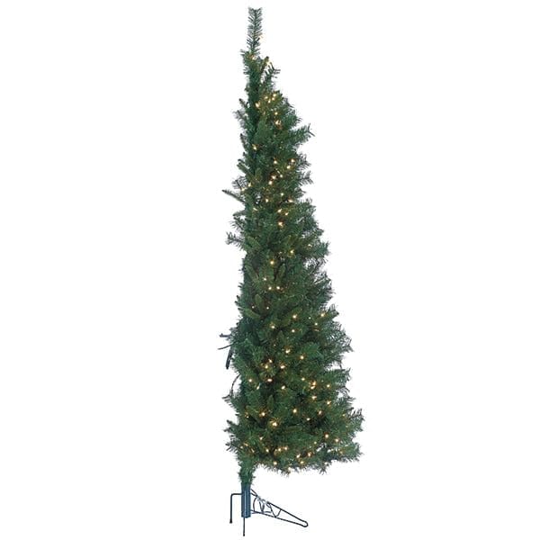 Prelit 7' Tiffany Pine Wall Tree with 350 Clear lights. - Shelburne Country Store