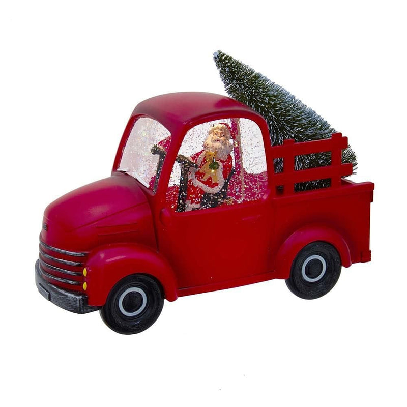 Battery-Operated LED Santa Truck Waterglobe - Shelburne Country Store