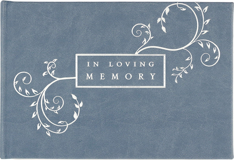 In Loving Memory Slate Blue Guest Book - Shelburne Country Store