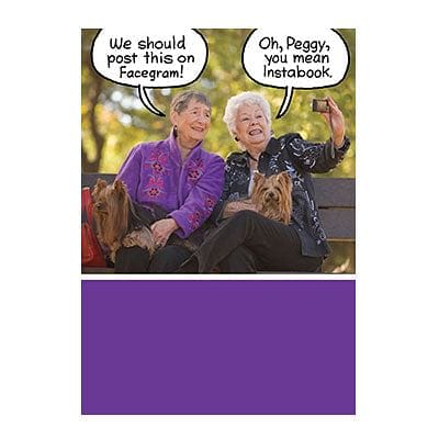 Old Ladies On Bench Birthday Card - Shelburne Country Store