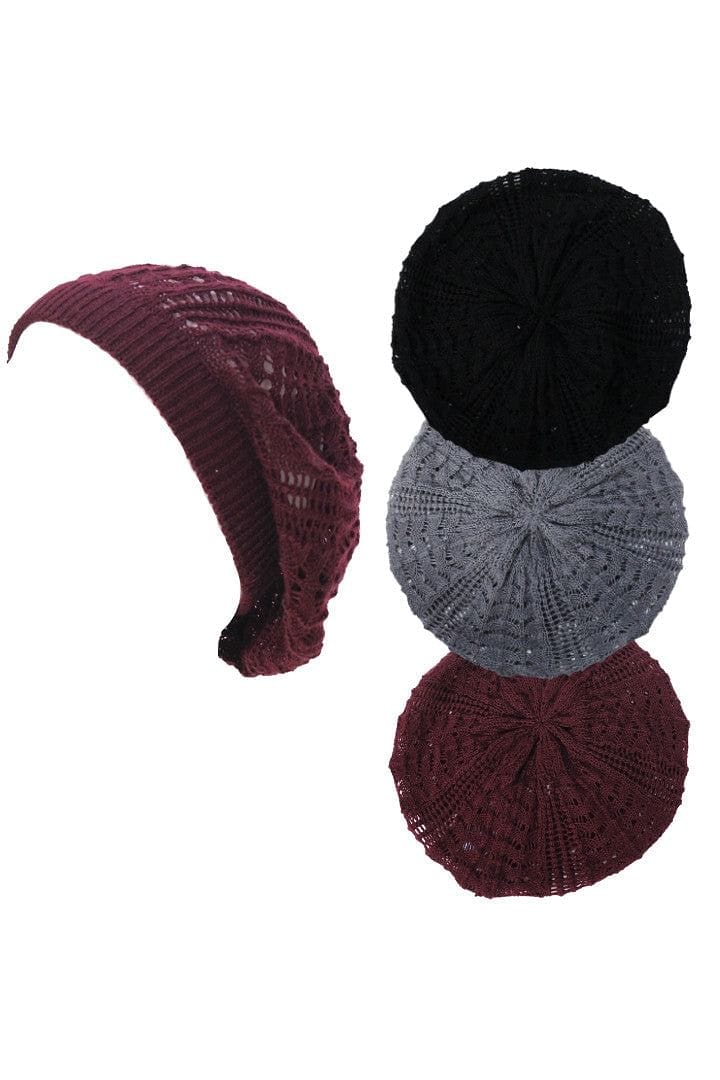 Solid Crochet Beret - - Shelburne Country Store