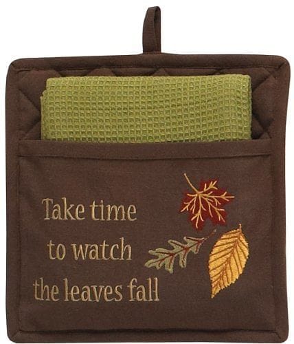 Take Time To Watch Pocketed Potholder Set - Shelburne Country Store