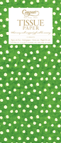 Small Dots Green - Tissue Pkg 4 Sheets - Shelburne Country Store