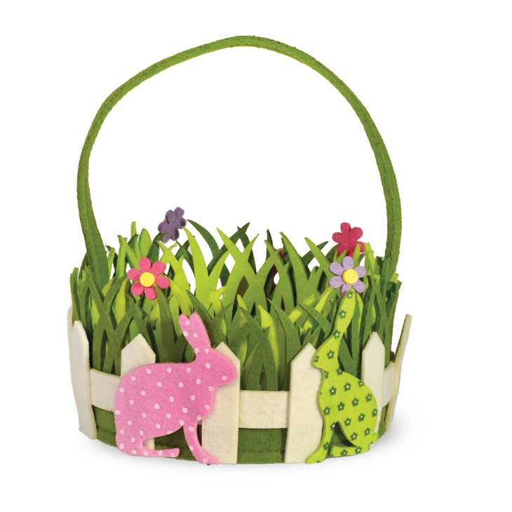 Polka Dot Felt Bunny Easter Basket - Shelburne Country Store