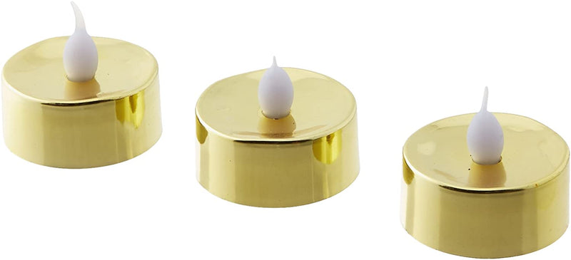 3Pc Metalic Gold Plated Tealight - Shelburne Country Store