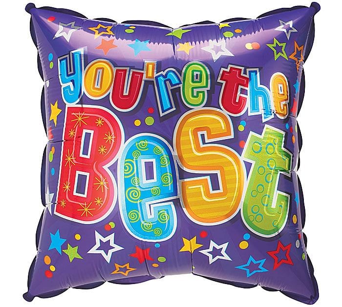 You're The Best Foil Square Balloon - Shelburne Country Store