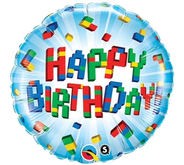 Happy Birthday Blocks Balloon - Shelburne Country Store