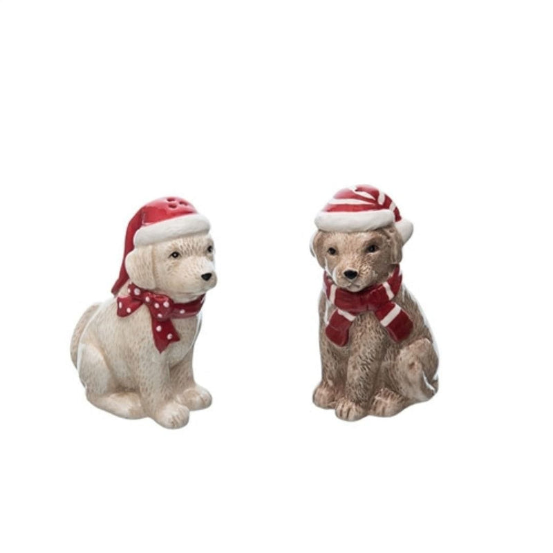 Christmas Dogs Salt & Pepper Set - Shelburne Country Store