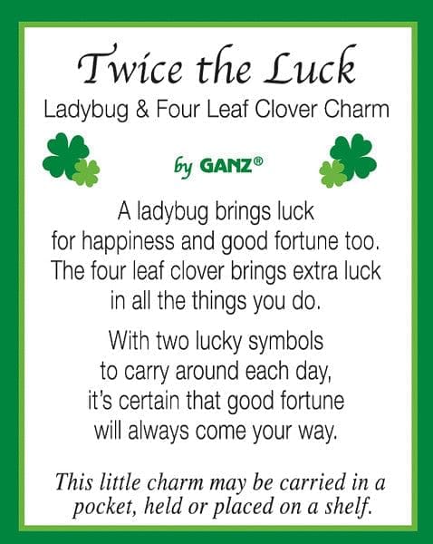 Twice the Luck Ladybug & Four Leaf Clover Charm - Shelburne Country Store