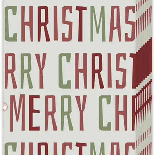 Pocket Tissues Pack of 10 - Winter Merry Christmas Linen - Shelburne Country Store