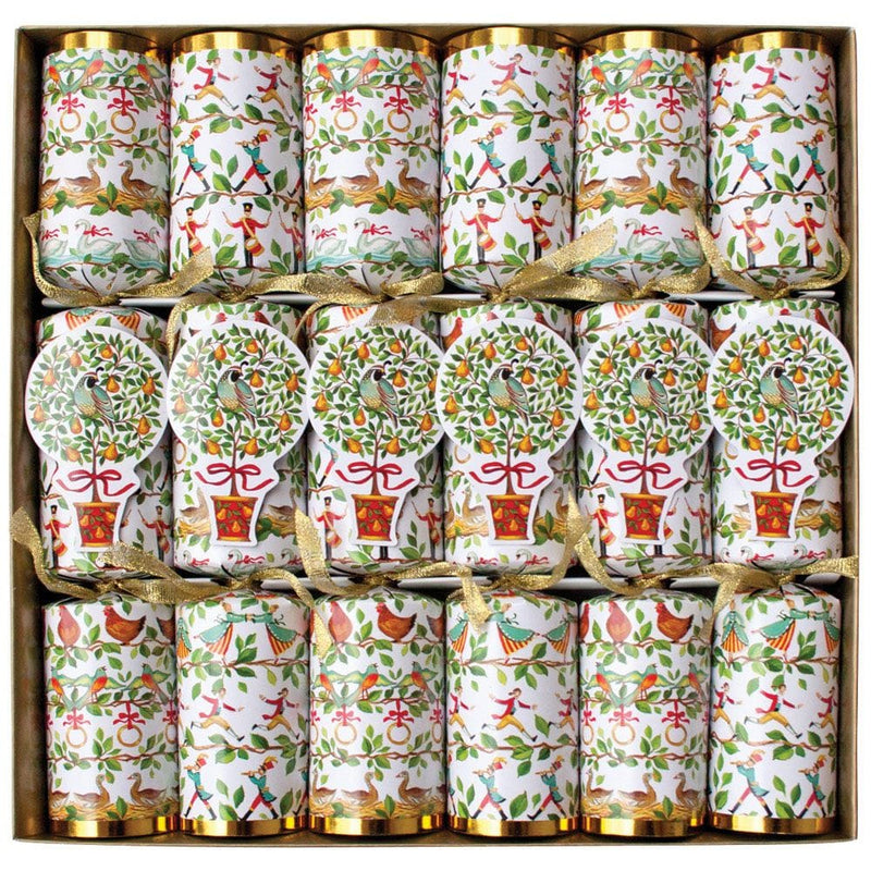 12 DAYS CHRISTMAS CRACKERS-12.5'' W/EMBELLIS - Shelburne Country Store