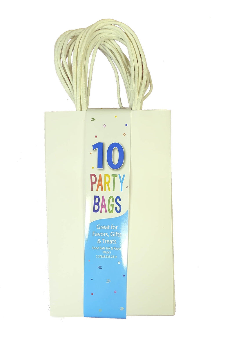 White Paper Party Gift Bags - 10 Pack - Shelburne Country Store