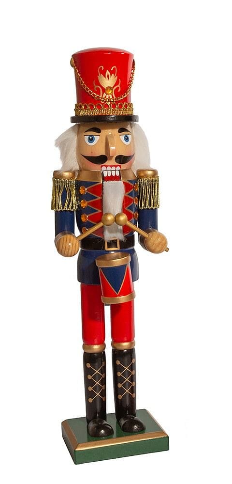 15 Inch Soldier Nutcracker - Green Base - Shelburne Country Store