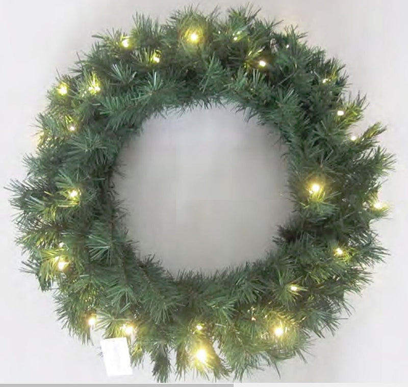 24 inch 30 LED PVC Wreath - Shelburne Country Store