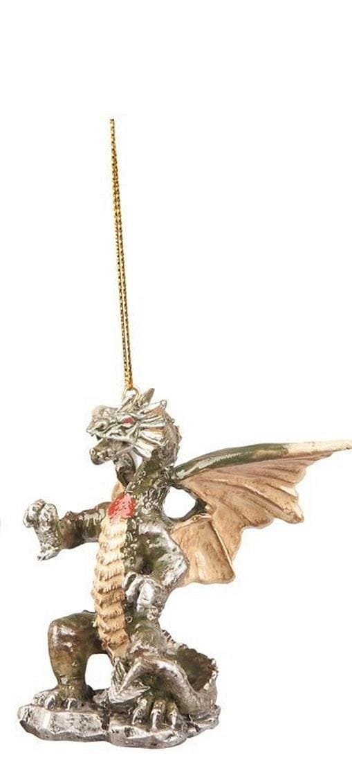 C&F Resin Dragon Ornament -  Gray - Shelburne Country Store