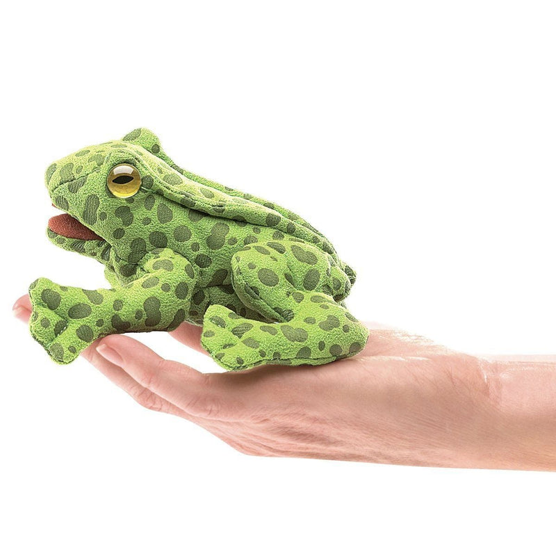 Folkmanis Mini Frog Finger Puppet Plush - Shelburne Country Store