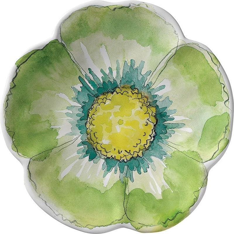 Floral Sketchbook Salad Plate Green - Shelburne Country Store