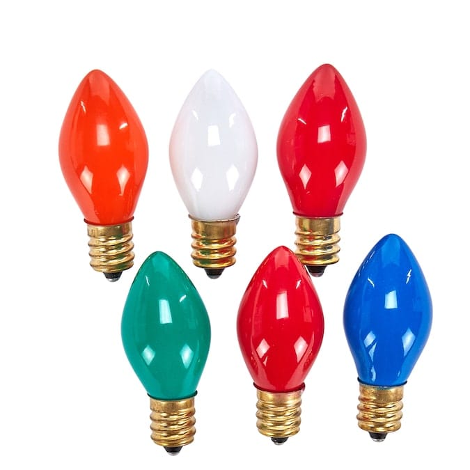 GE String-A-Long Multicolor Incandescent C7 String Light Bulbs - Shelburne Country Store