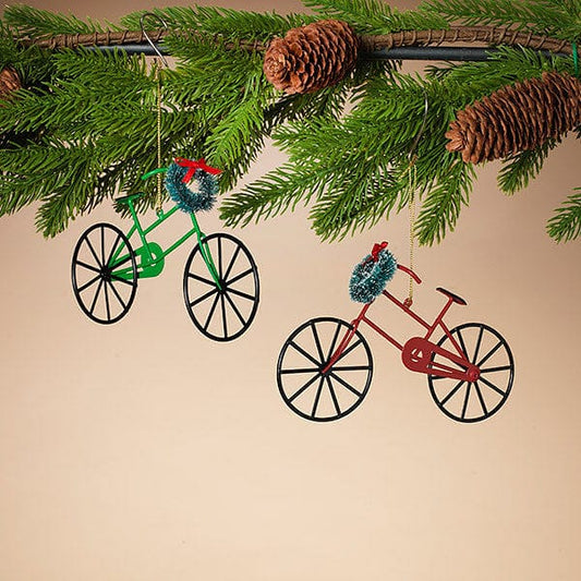Iron Holiday Bicycle Ornament -  Red - Shelburne Country Store