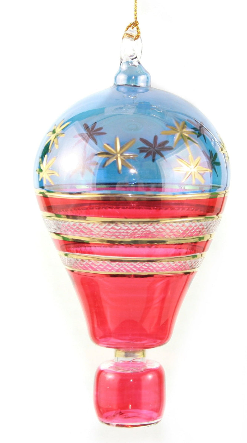 Stars and Stripes Hot Air Balloom Glass Ornament - Shelburne Country Store