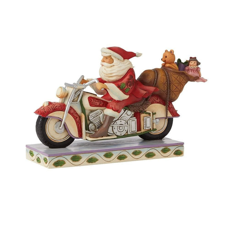 Santa Riding Motorcycle - Shelburne Country Store