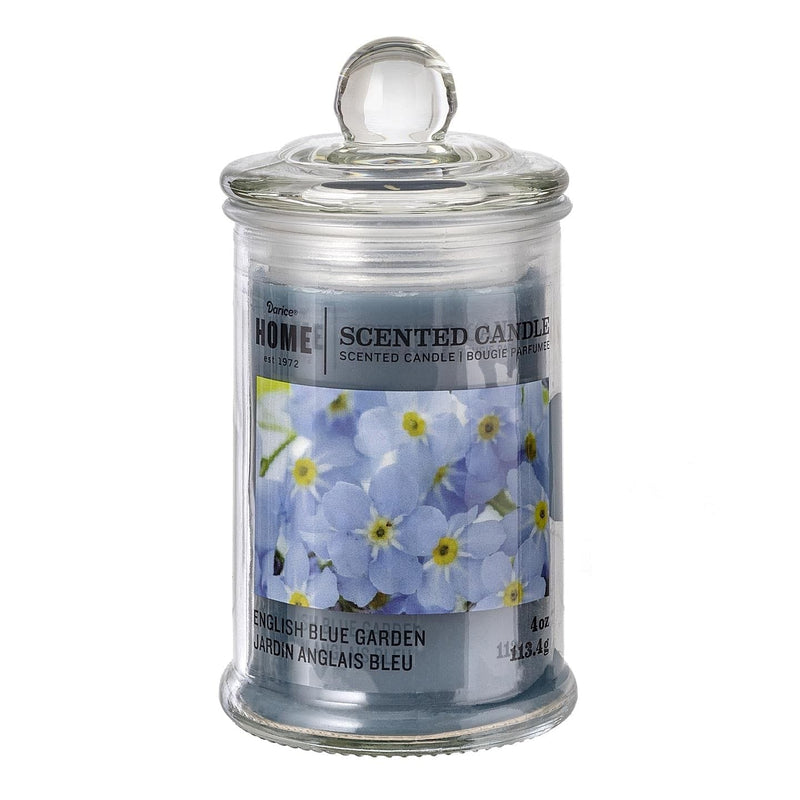 Apotheycary Jar Candle: English Blue Garden - - Shelburne Country Store