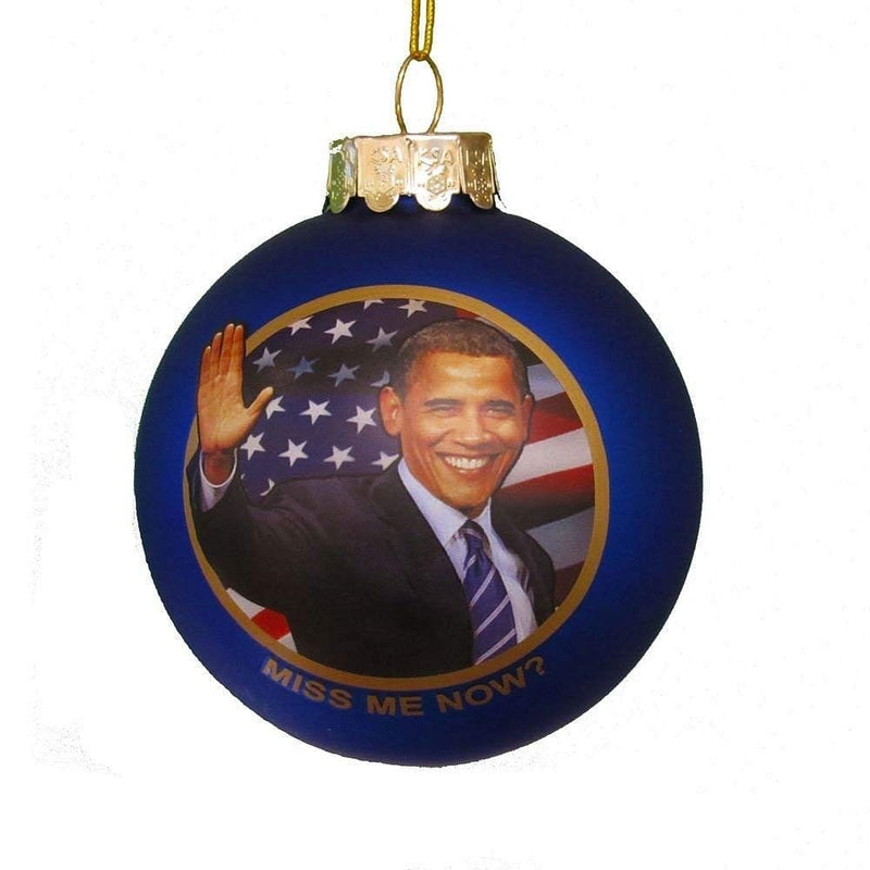 Obama Miss Me Now Glass Ball Ornament - Shelburne Country Store