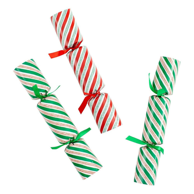 Candy Cane Stripes Celebration Crackers - 8 Per Box - Shelburne Country Store