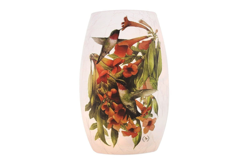 Hummingbird in Trumpet Vine Lighted 5 Inch Vase - Shelburne Country Store