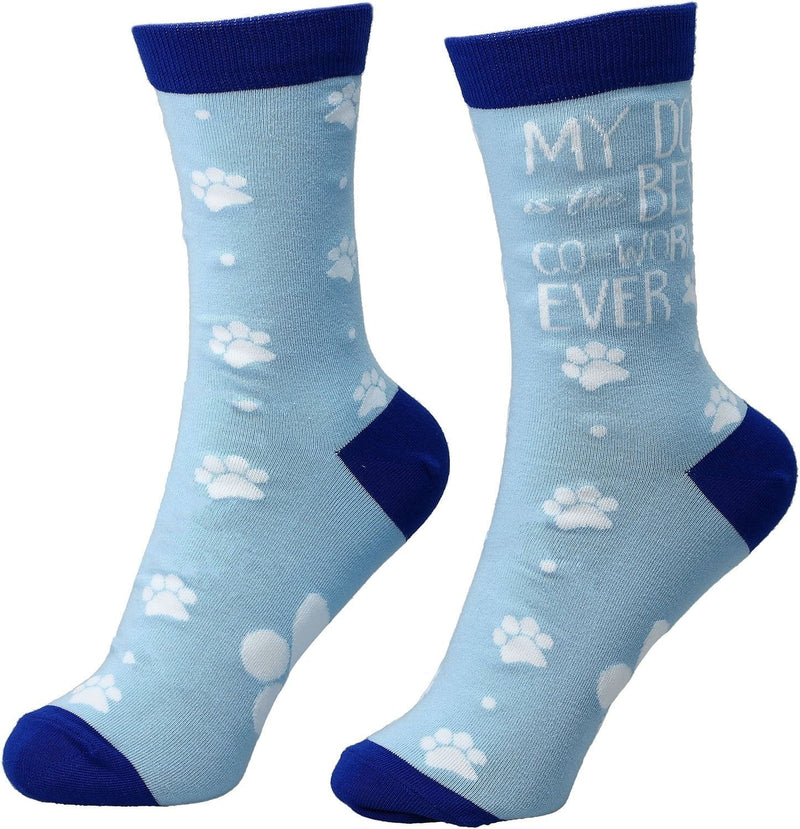M/L Unisex Cotton Blend Sock - My Dog is the Best co-worker EVER - Shelburne Country Store