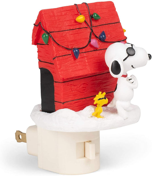 Snoopy Joe Cool Christmas Doghouse Night Light - Shelburne Country Store