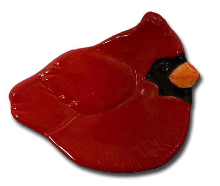 Mini Clay Bird Dish -  Cardinal - Shelburne Country Store