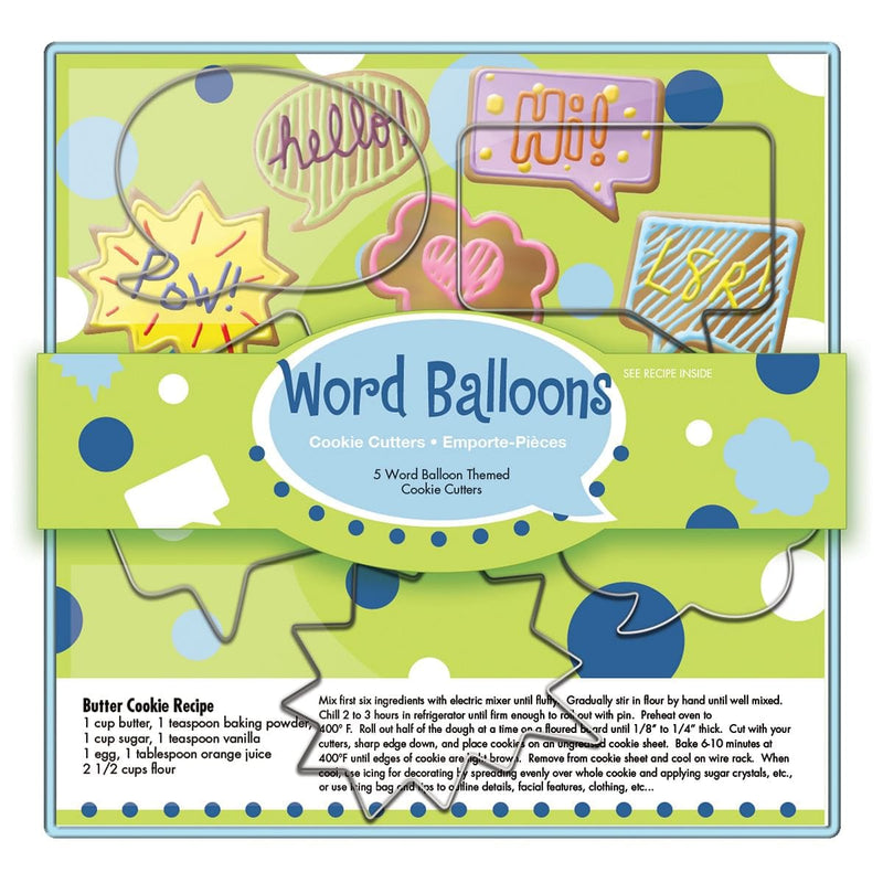 Word Balloons Cookie Cutter Set OF 5 - Shelburne Country Store