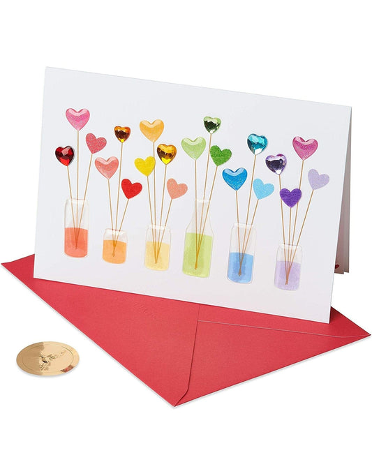 Papyrus Valentine’s Day Cards Rainbow Hearts In Jars - Shelburne Country Store