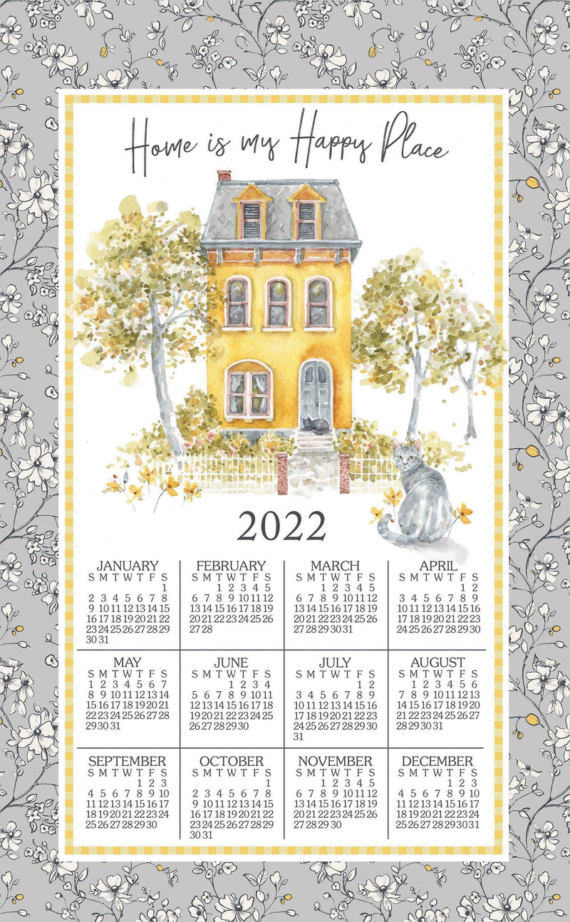 2022 Linen Calendar Towel -  Home Sweet Home - Shelburne Country Store