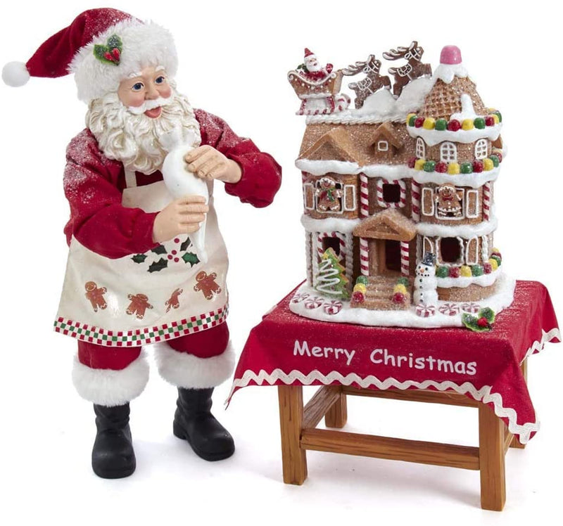 Fabriche Santa Decorating Gingerbread House - Shelburne Country Store
